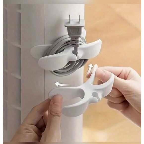 Power Cord Organizer for Appliance (2pc SET - white) - Picture 2 of 7